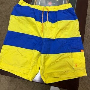 Polo Ralph Lauren Blue and Yellow Board Shorts